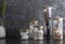 Set of 5 Glass Kitchen Canisters with Airtight Bamboo Lid - Glass Storage Jars for Pantry Organization and Bathroom for Flour, Coffee, Cookie Jar, Candy, Snack, Pasta, Rice, Sugar Packet Holder